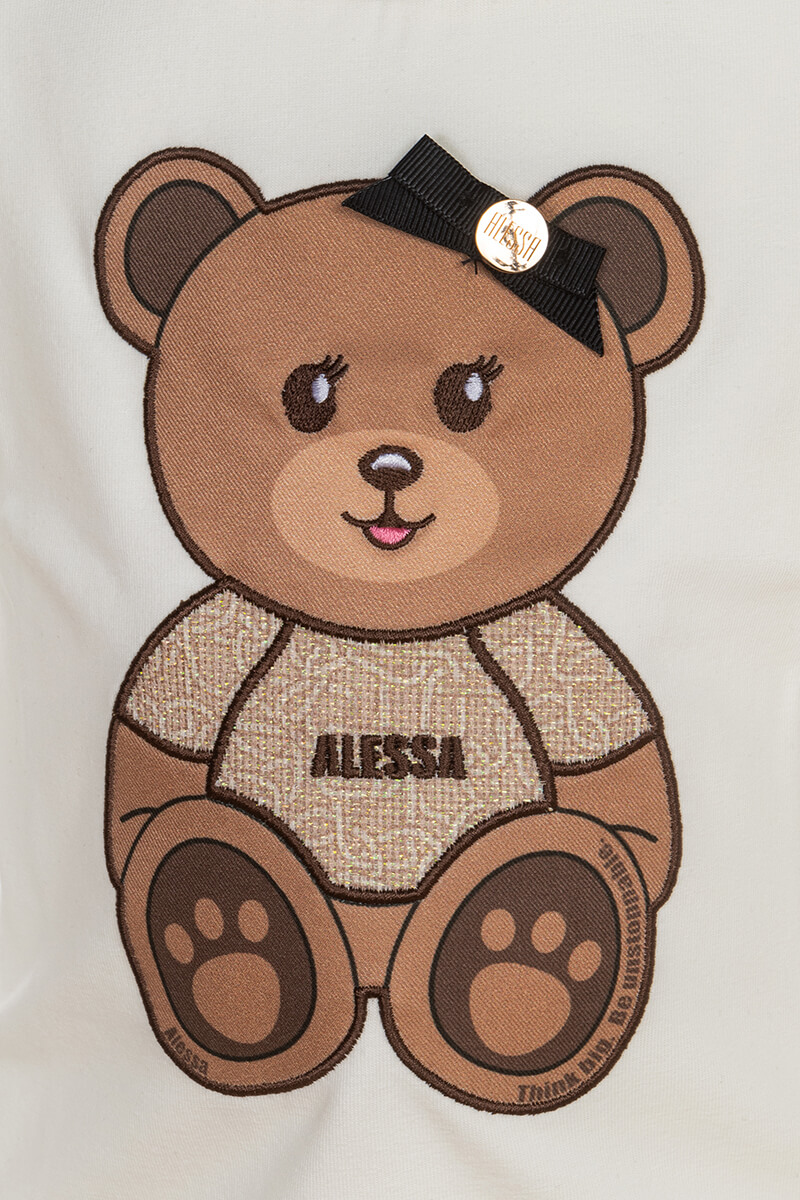 Alessa Bear Mini T-Shirt от Памук - Екрю - Изображение 14