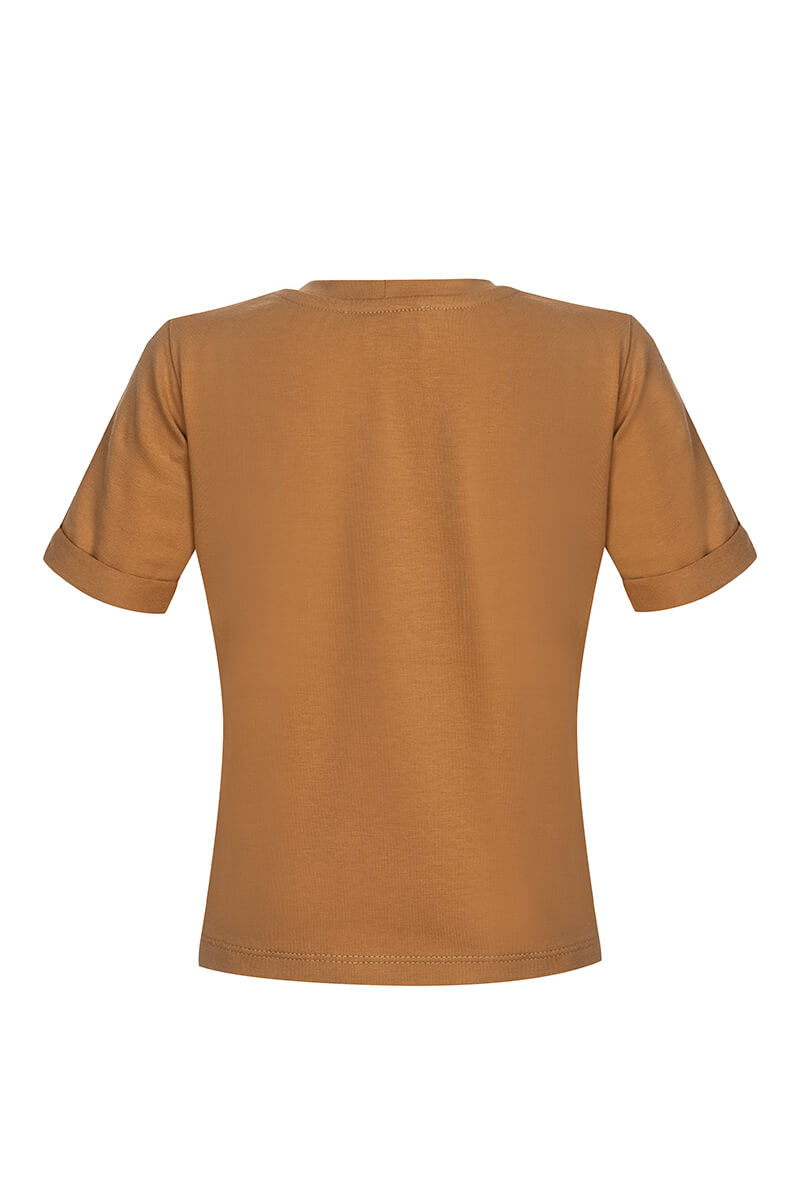 Bear Hug Mini T-Shirt От Памук - Mocha - Изображение 15