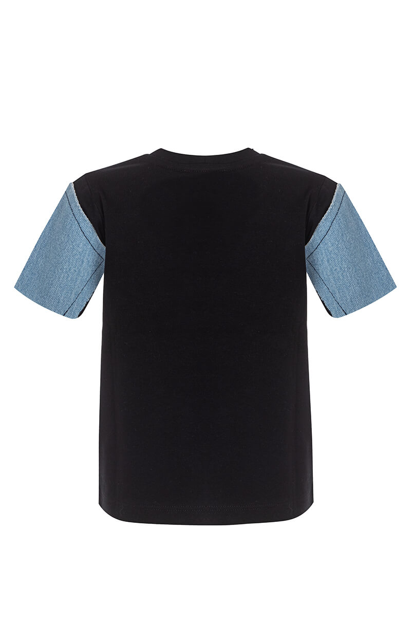 Alessa Mini Denim T-Shirt - Черна - Изображение 11