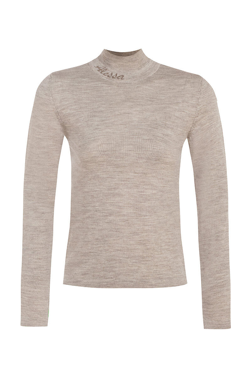 Dreamy Hug Поло От Вълна - Beige Grey - Изображение 21