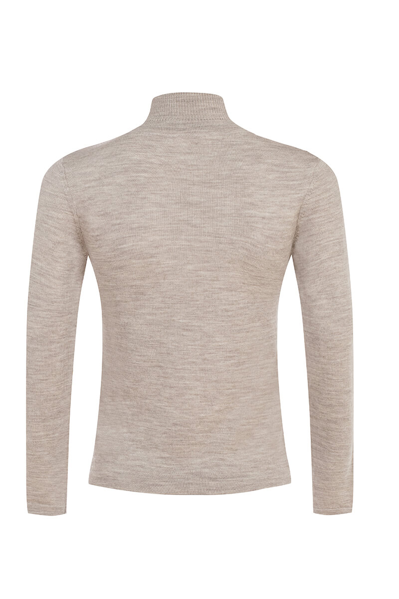 Dreamy Hug Поло От Вълна - Beige Grey - Изображение 37