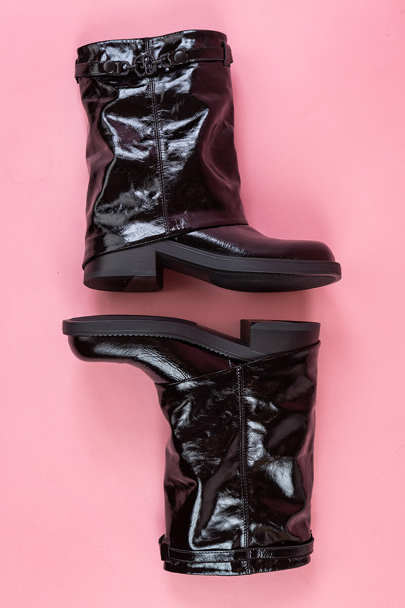 Dreamy Step Лачени Кубинки - Black - Изображение 8