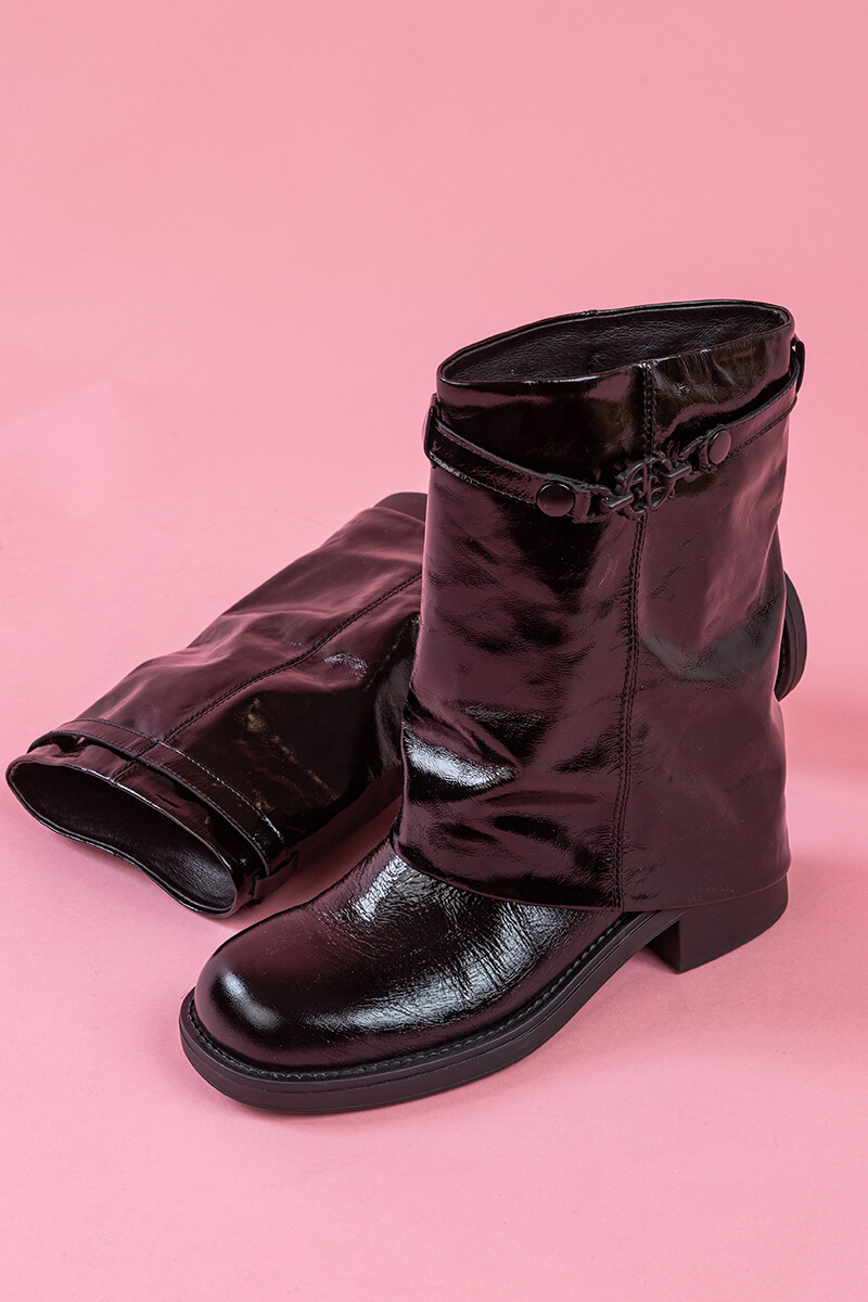 Dreamy Step Лачени Кубинки - Black - Изображение 6