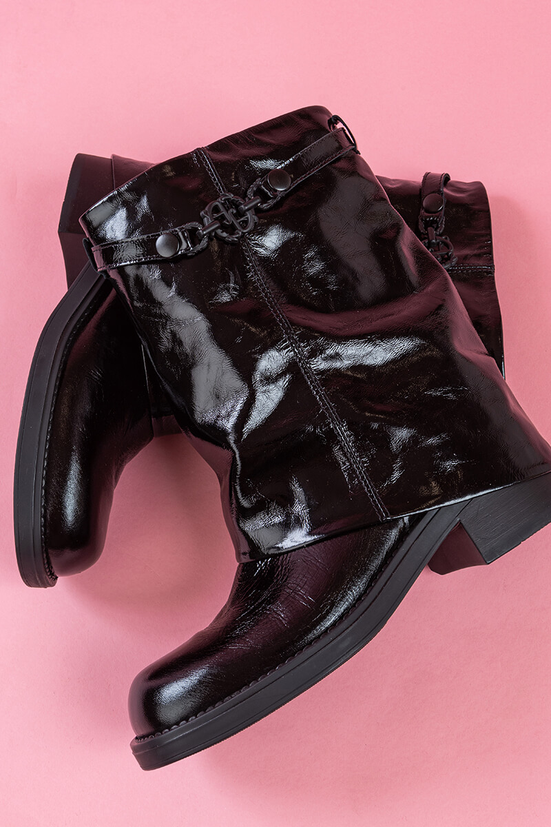 Dreamy Step Лачени Кубинки - Black - Изображение 7