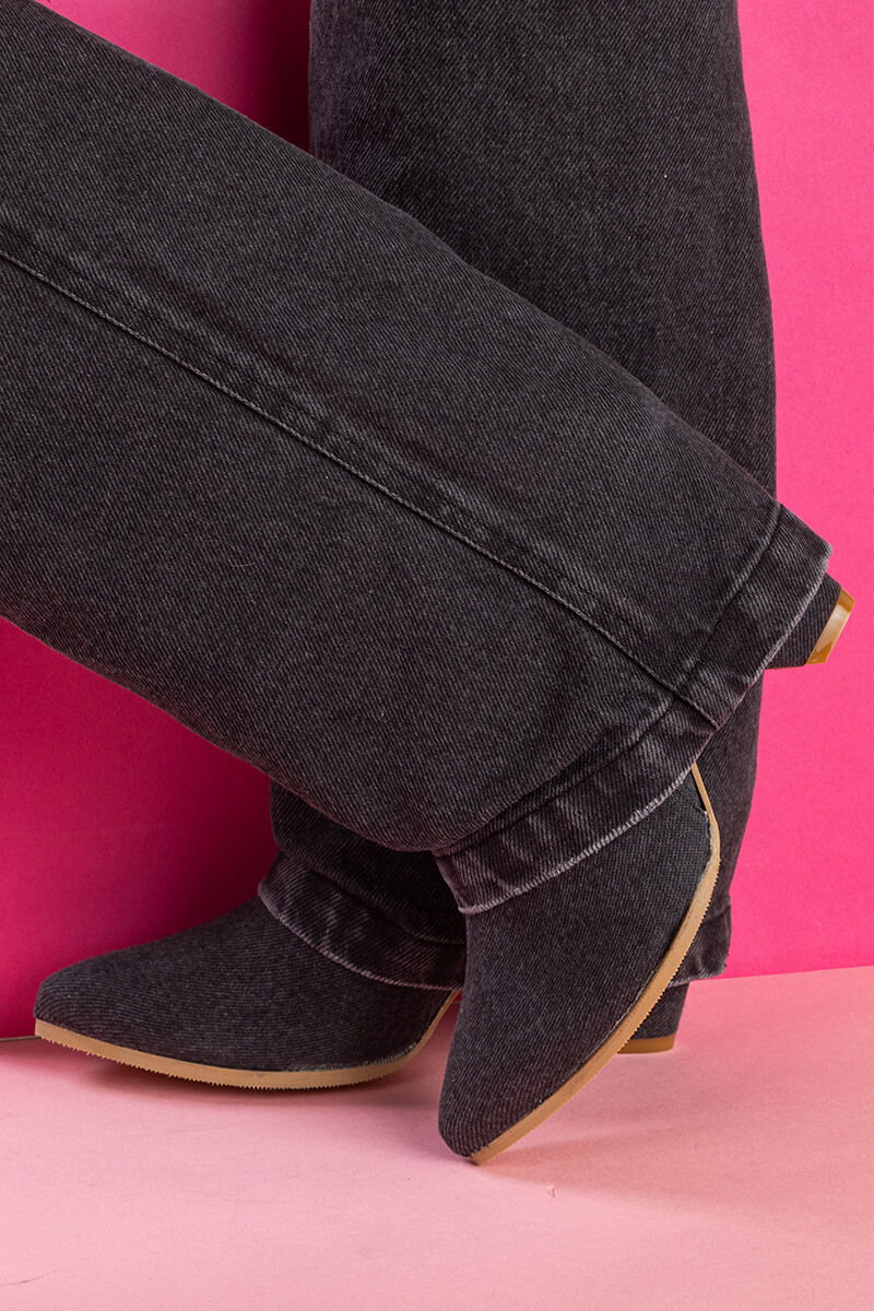 Strut Perfection Ботуши - Black Denim - Изображение 7