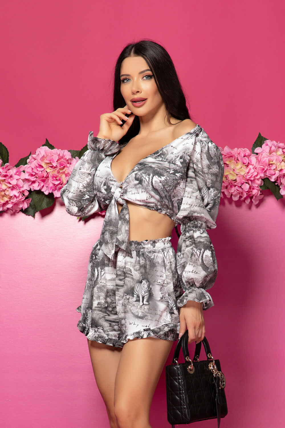 Charm Provocateur Ruffles Кроп-Топ - Trendsetter Icon - Grey - Изображение 23