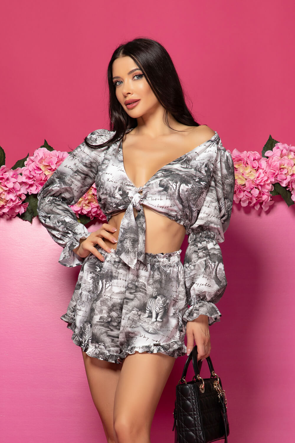 Charm Provocateur Ruffles Кроп-Топ - Trendsetter Icon - Grey - Изображение 27