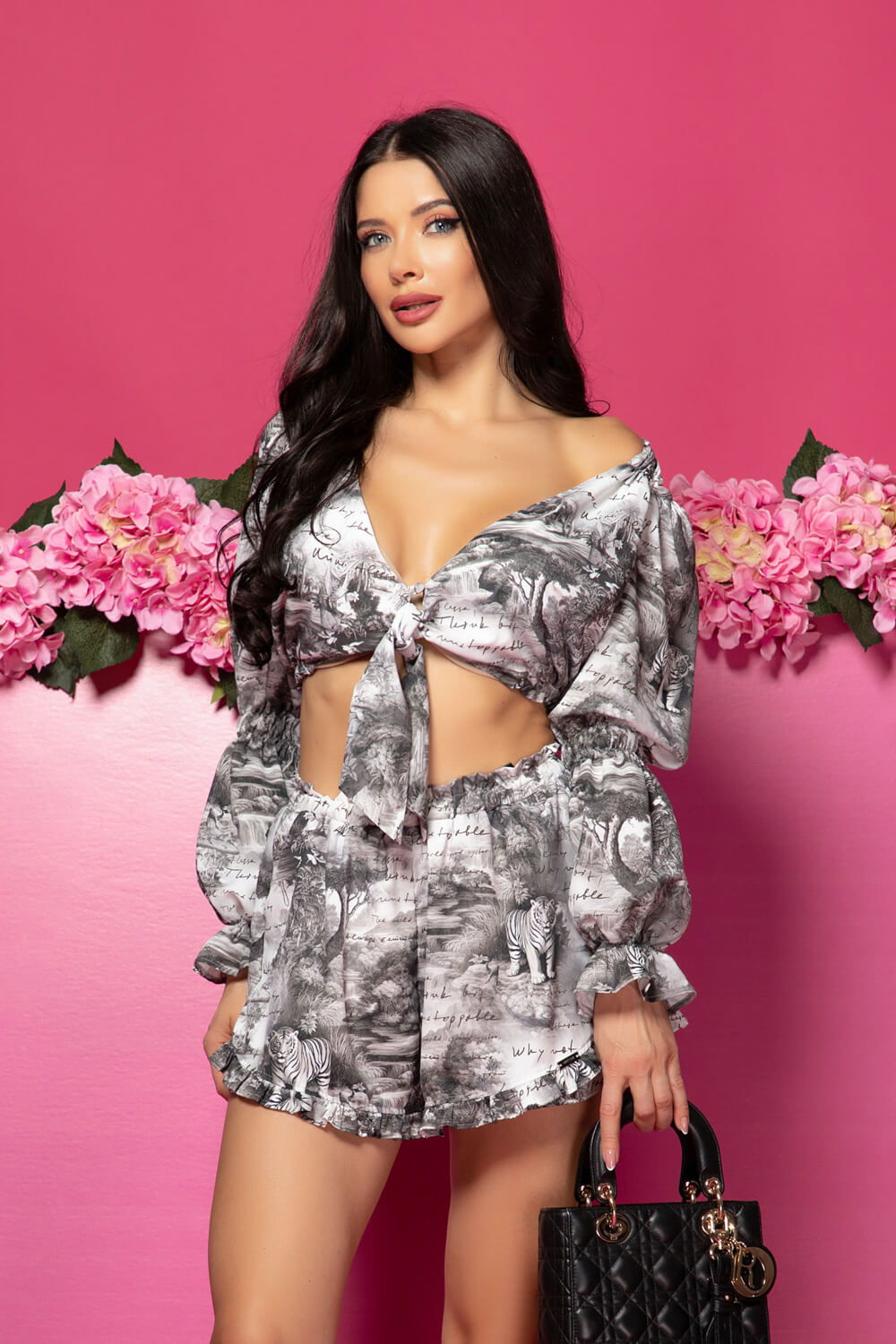 Charm Provocateur Ruffles Кроп-Топ - Trendsetter Icon - Grey - Изображение 21