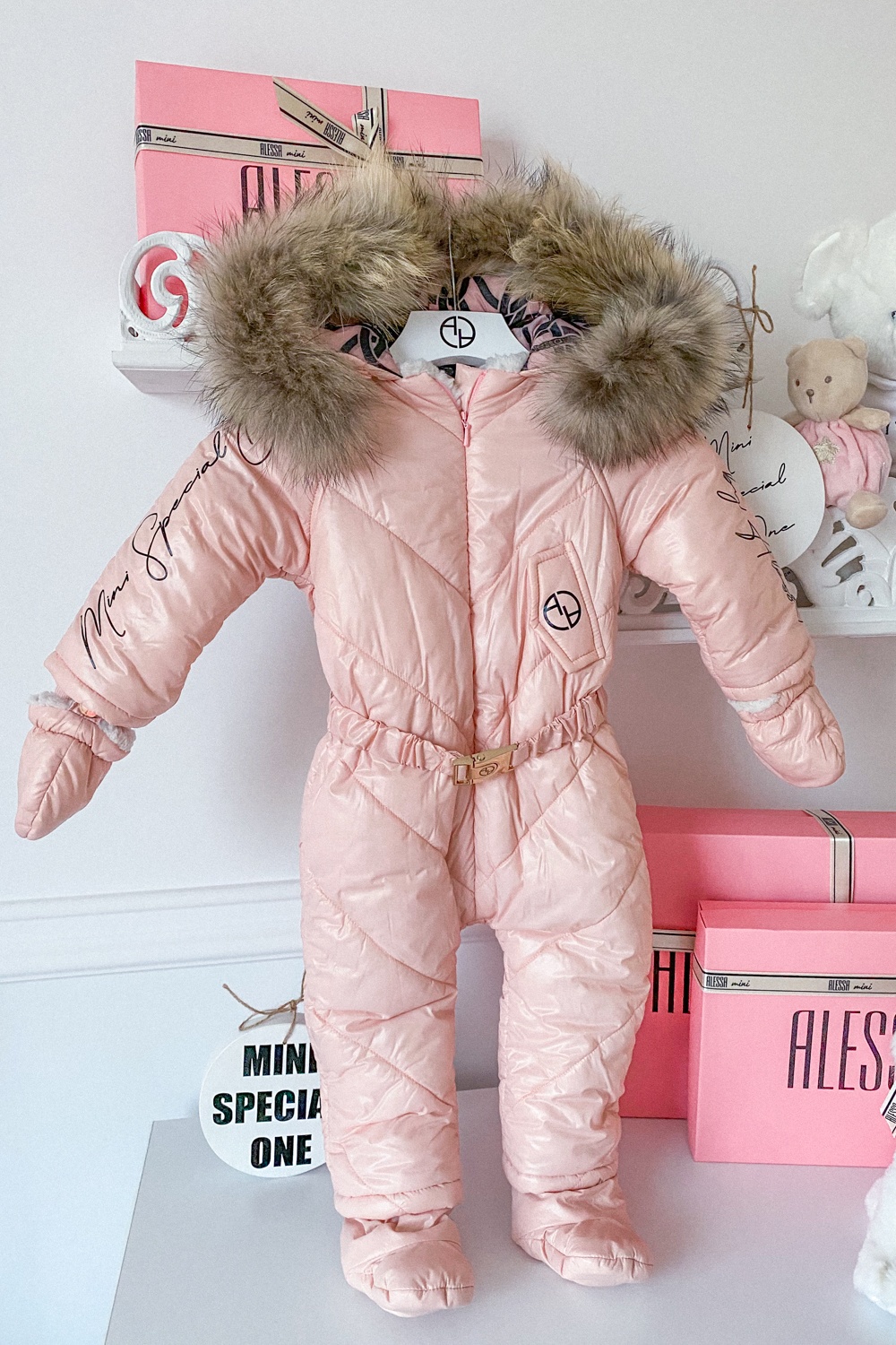Alessa mini космонавт с естествен косъм - пудра - Изображение 10