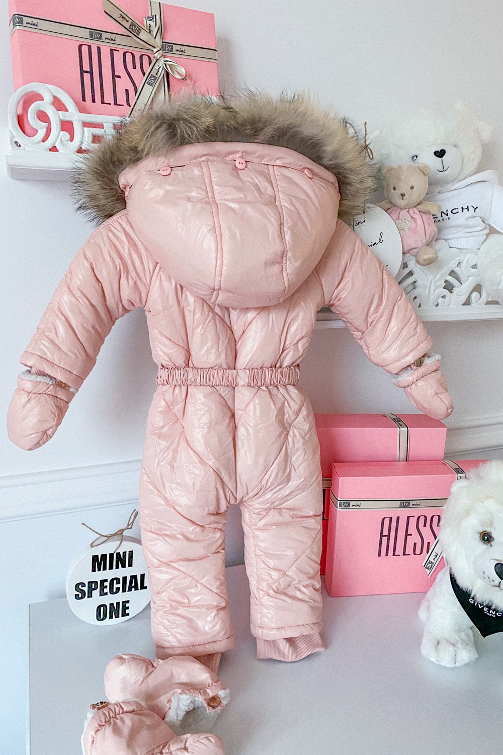 Alessa mini космонавт с естествен косъм - пудра - Изображение 9
