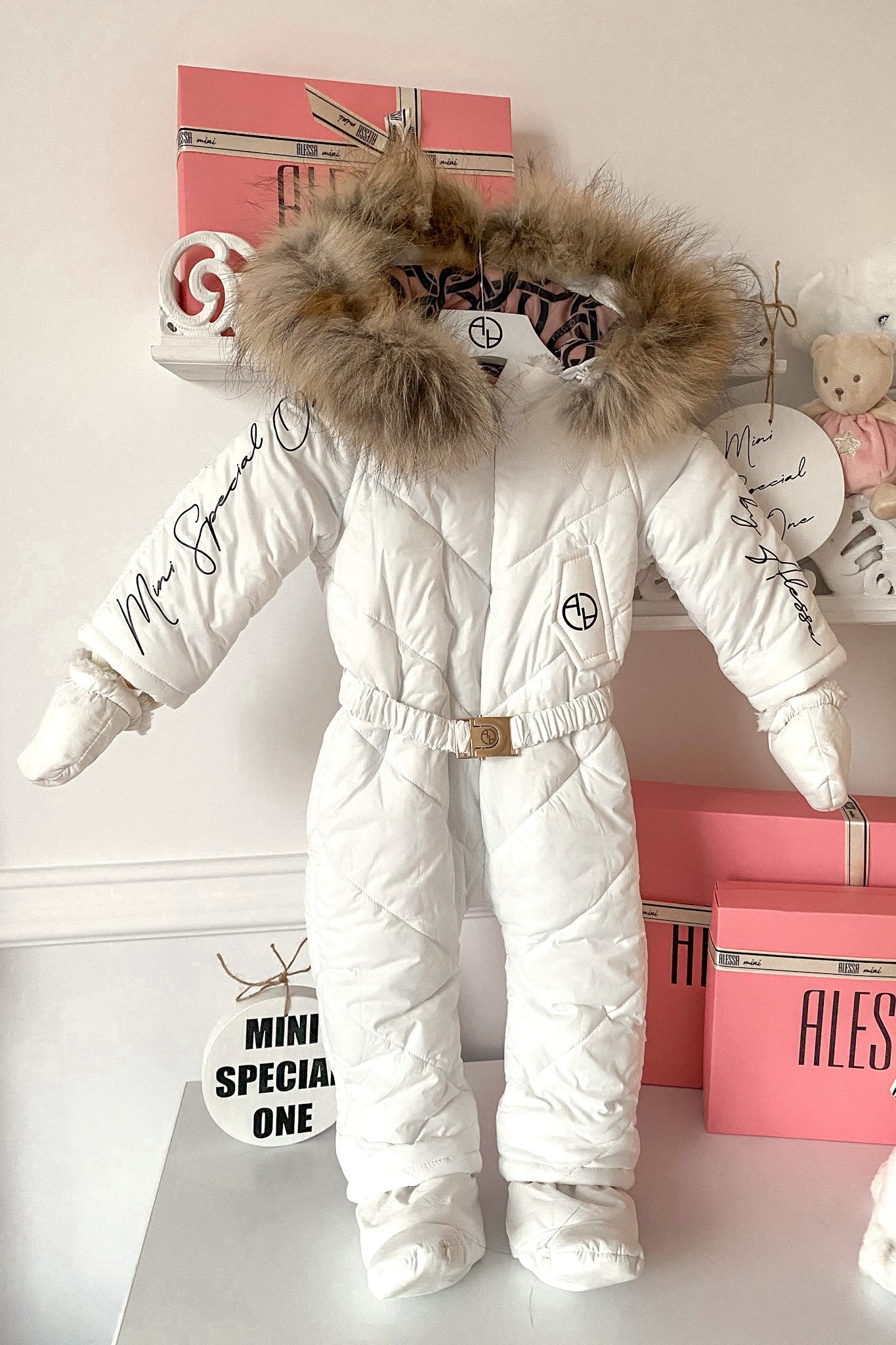 Alessa mini космонавт с естествен косъм - екрю - Изображение 8