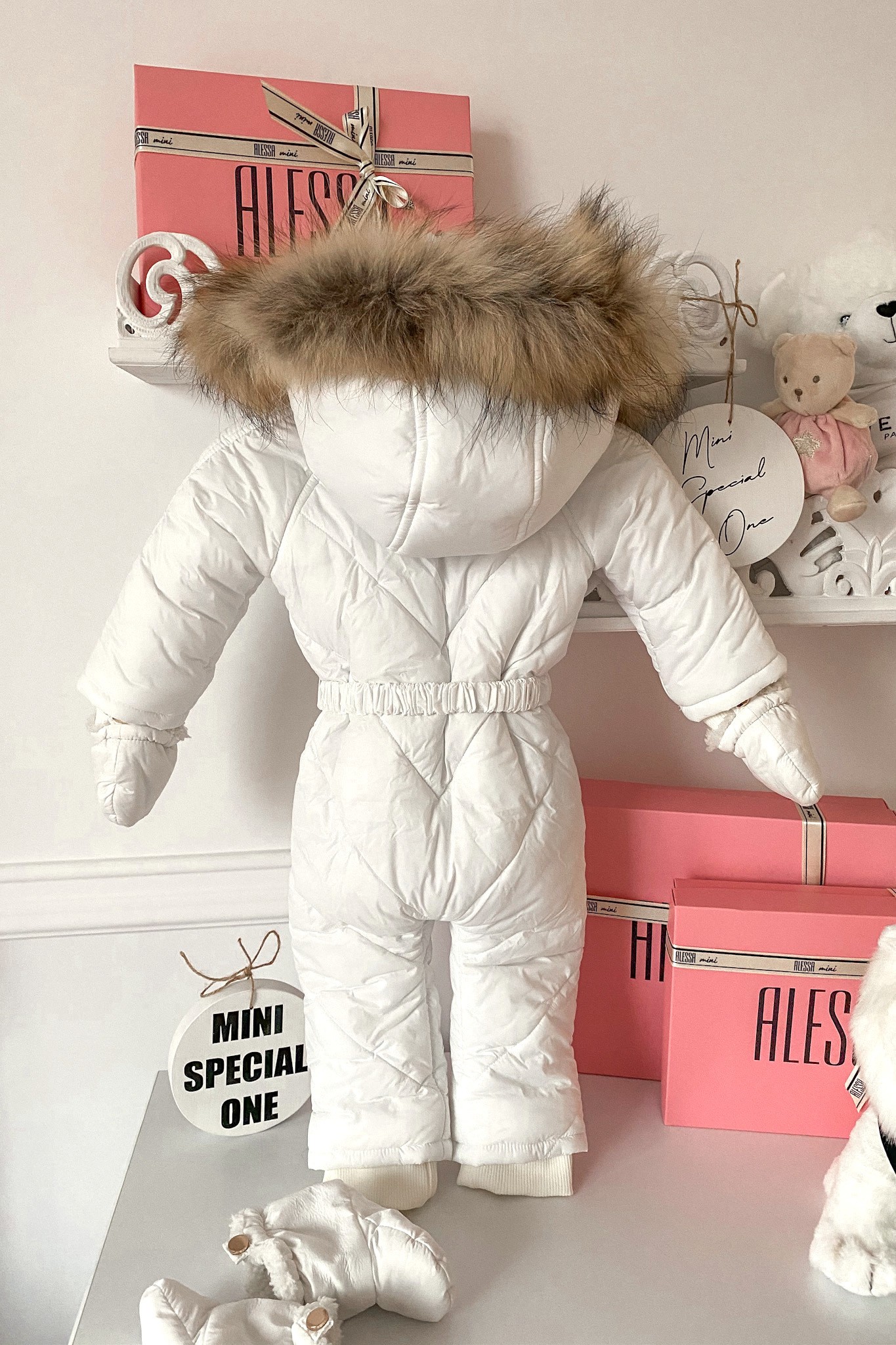Alessa mini космонавт с естествен косъм - екрю - Изображение 7