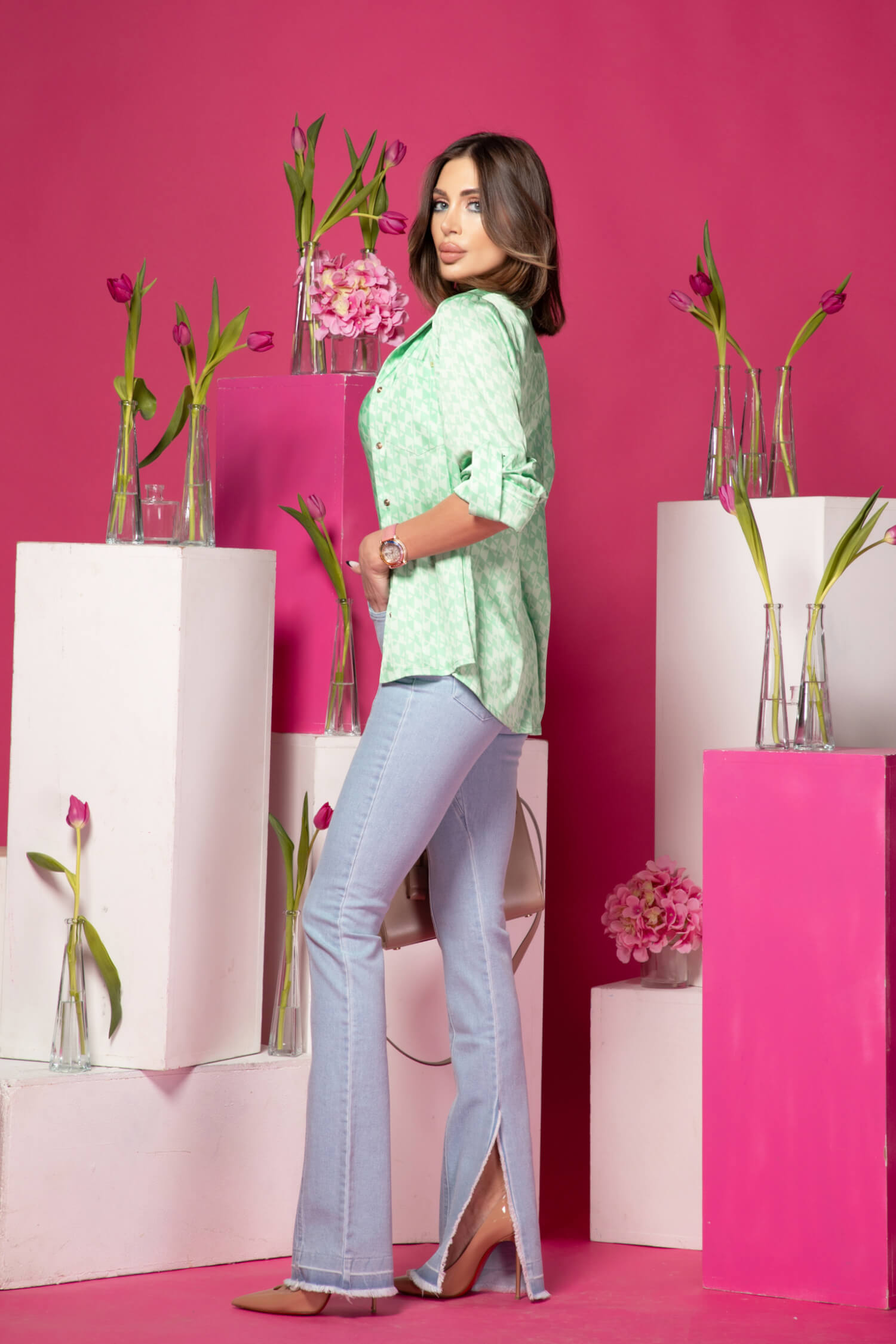 Dazzle Delight Риза - Green - Изображение 9