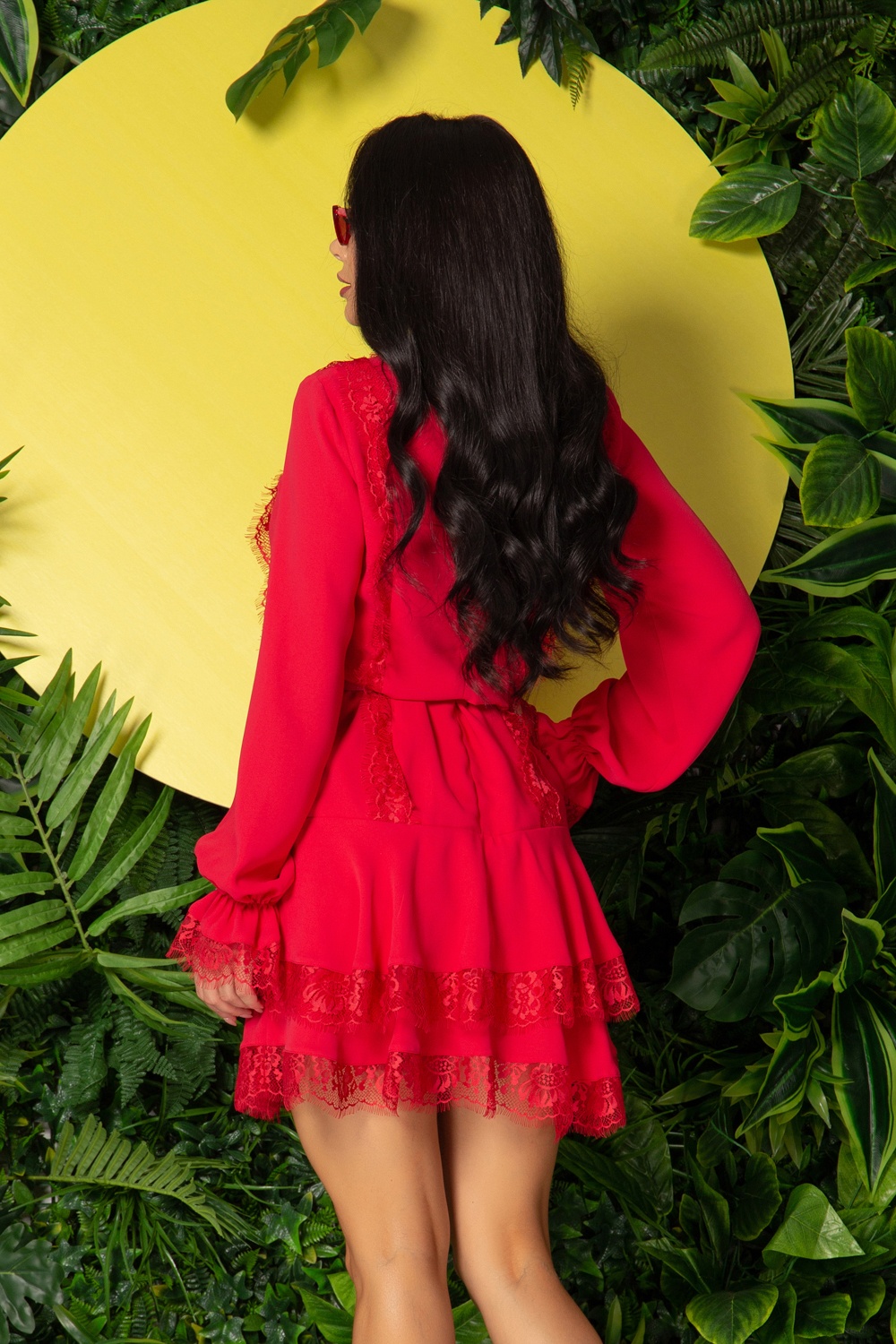 Mind Over Matter Рокля Ruffles - Red Lace - Изображение 7