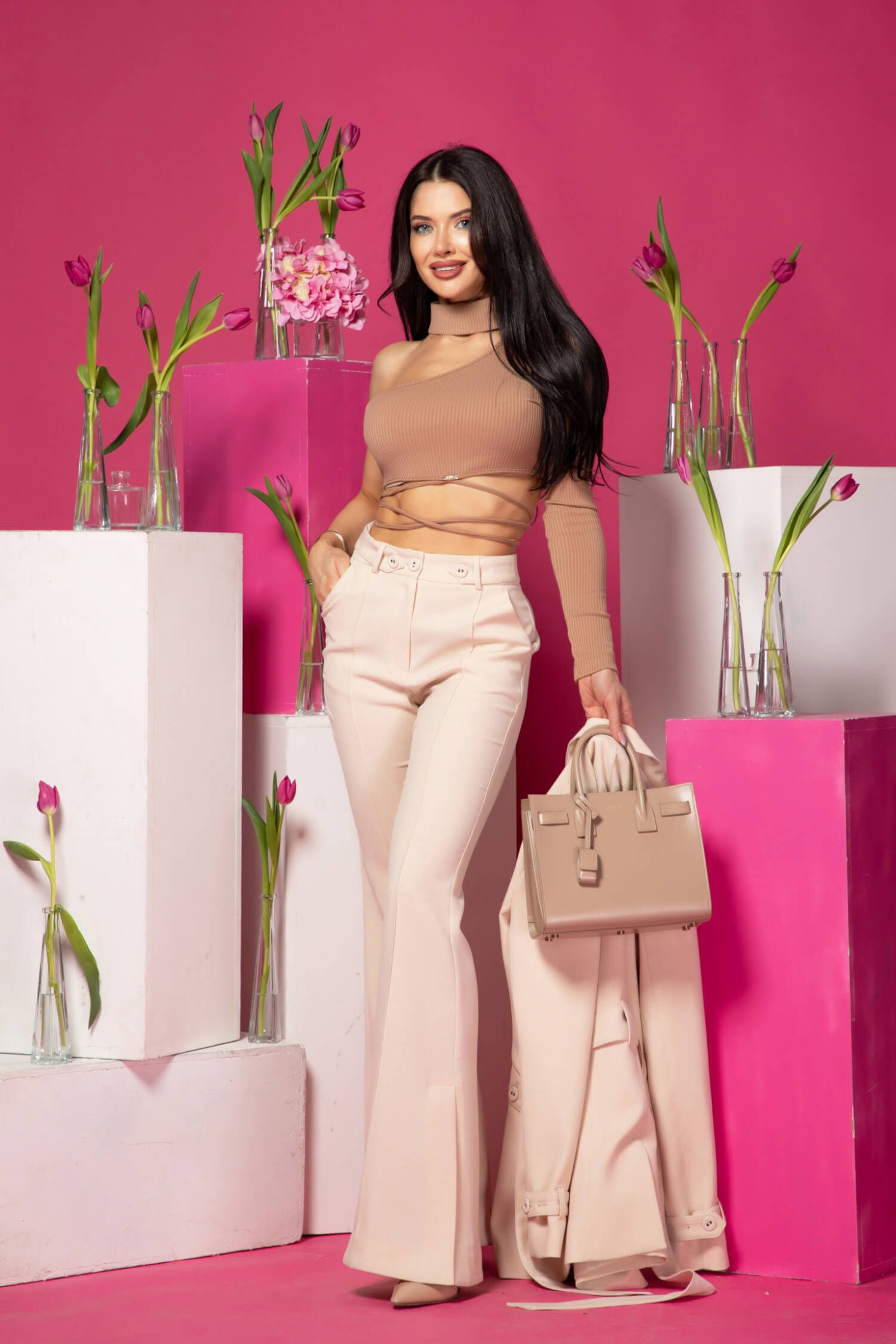 Whispered Elegance Тренч - Soft Beige - Изображение 16