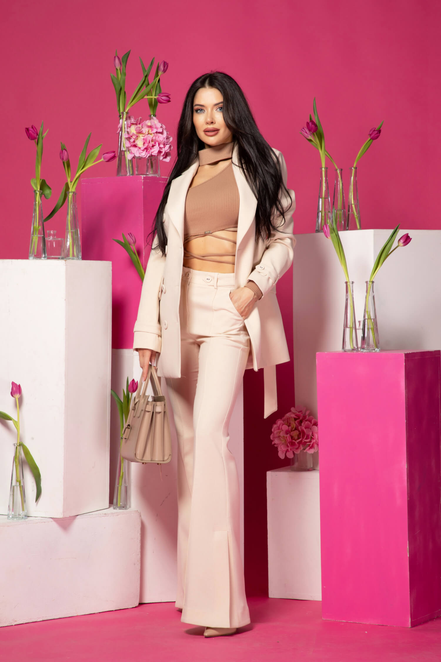 Whispered Elegance Тренч - Soft Beige - Изображение 13