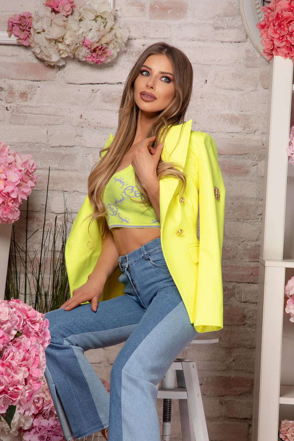 Dream In Colors Кроп-Топ От Плетиво - Neon Yellow - Изображение 25