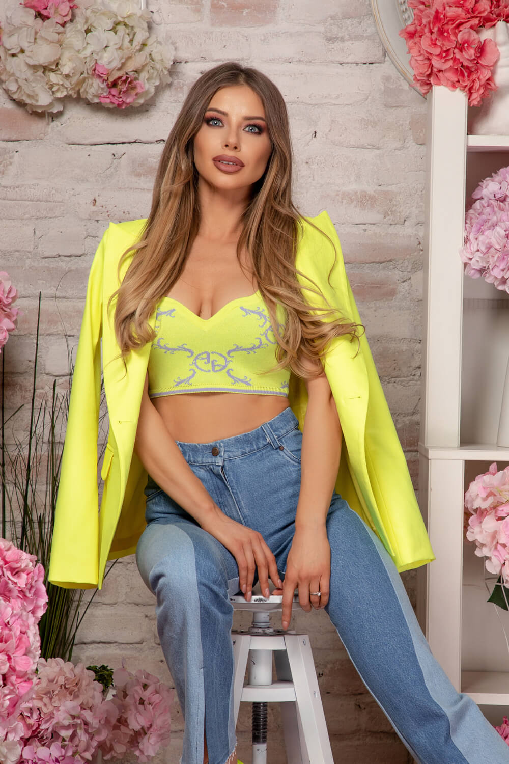 Make It Yours Блейзър - Neon Yellow - Изображение 13