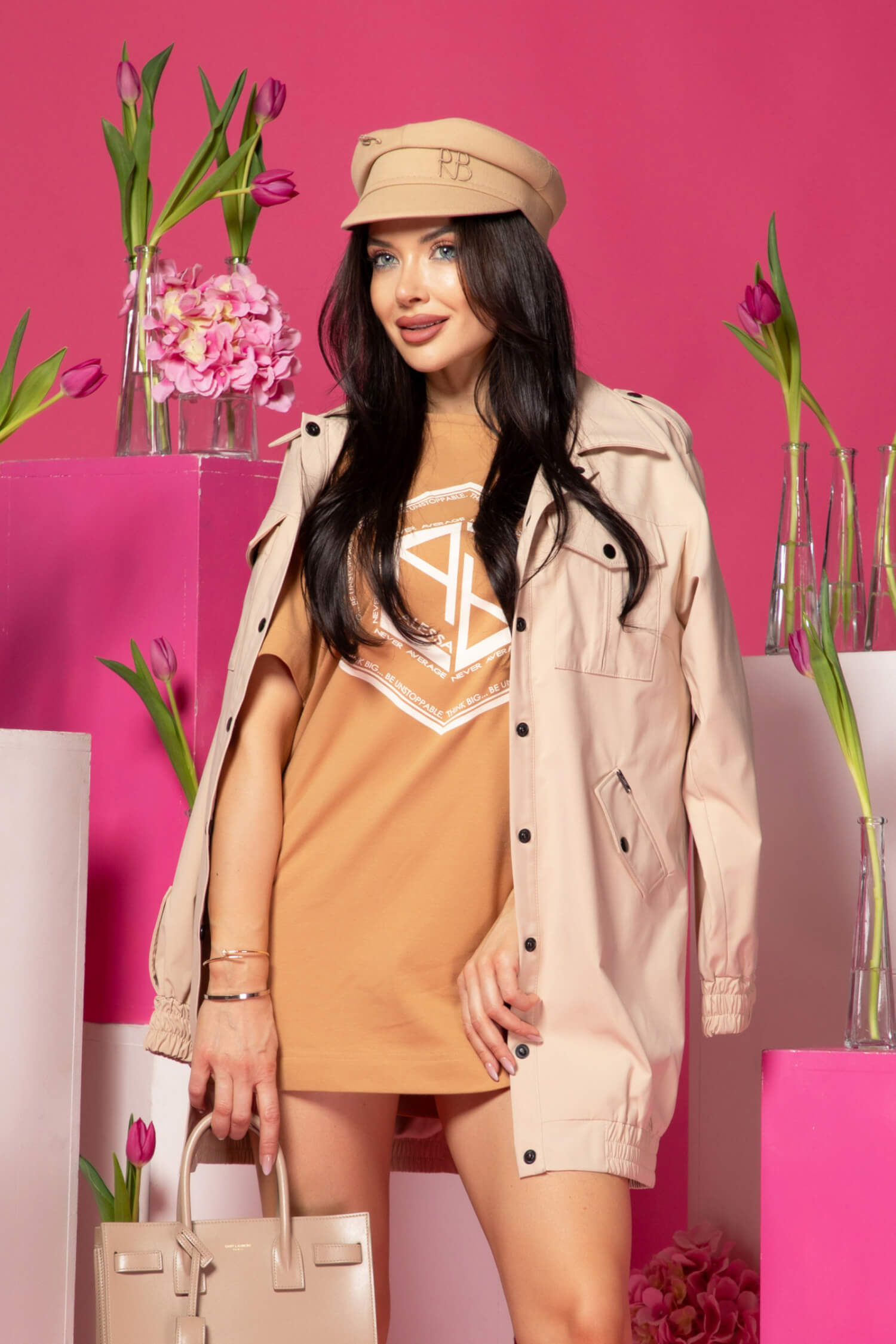 Serene Drift Яке Бомбър - Soft Beige - Изображение 13