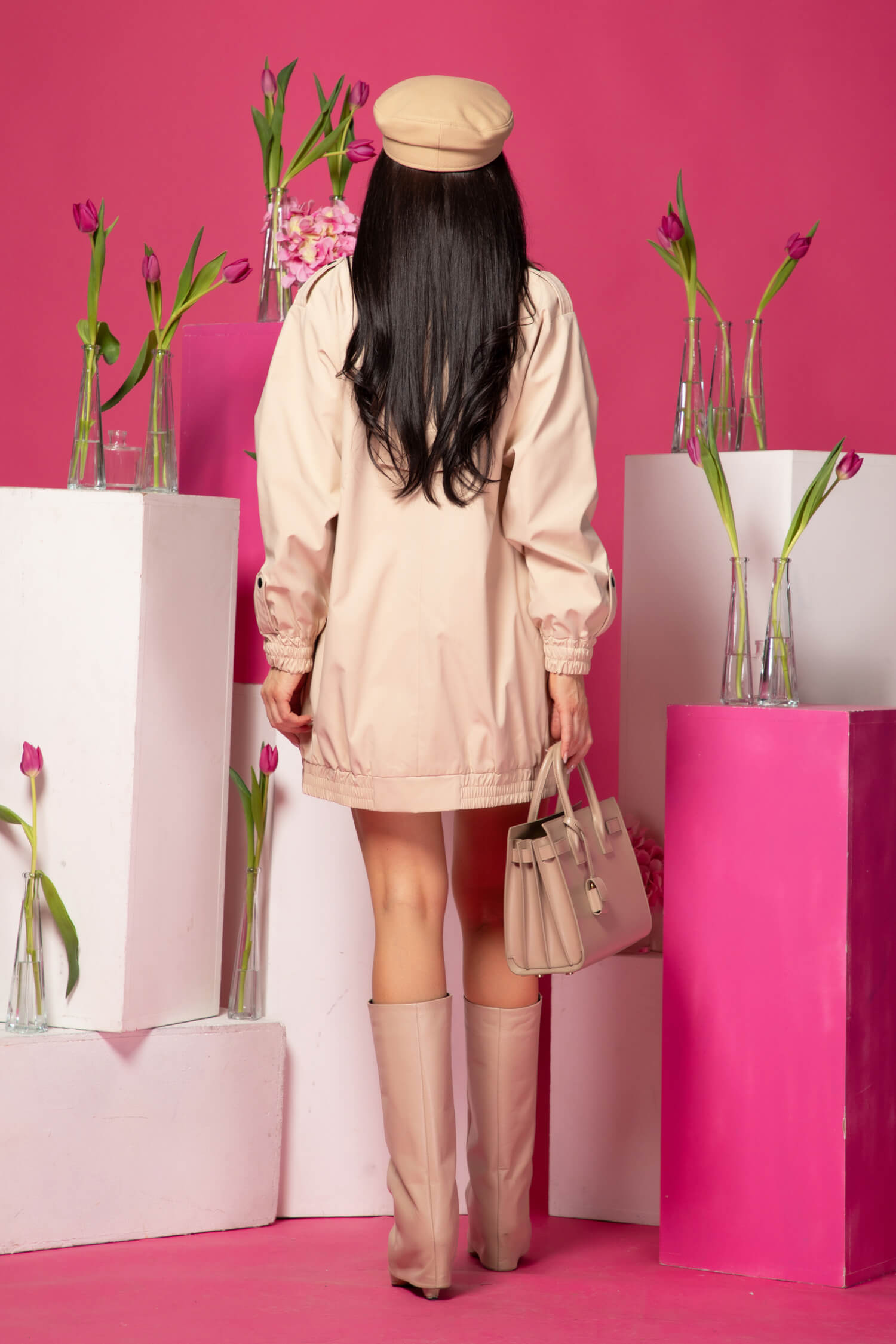 Serene Drift Яке Бомбър - Soft Beige - Изображение 15