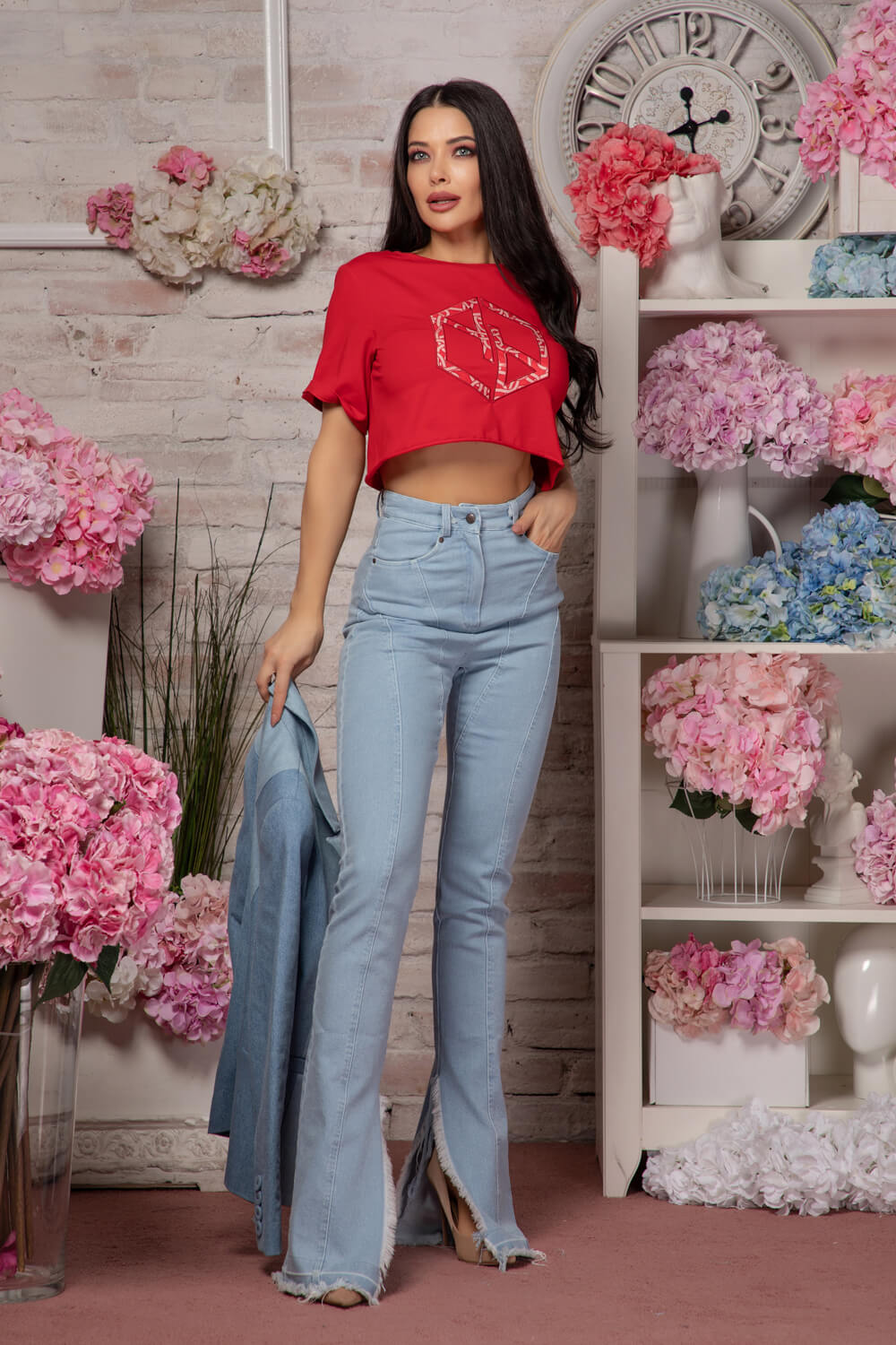 Love Your Way Къс T-Shirt От Памук - Luxury Red - Изображение 12