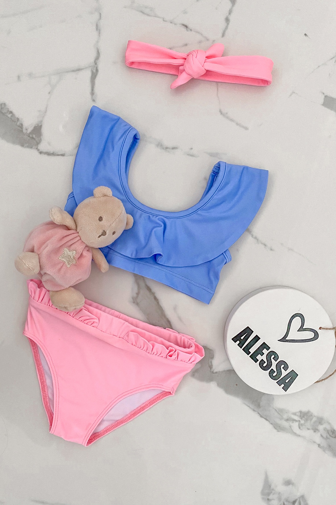 Eternal Sunshine mini Бански Бикини Ruffles - Light Pink - Изображение 8