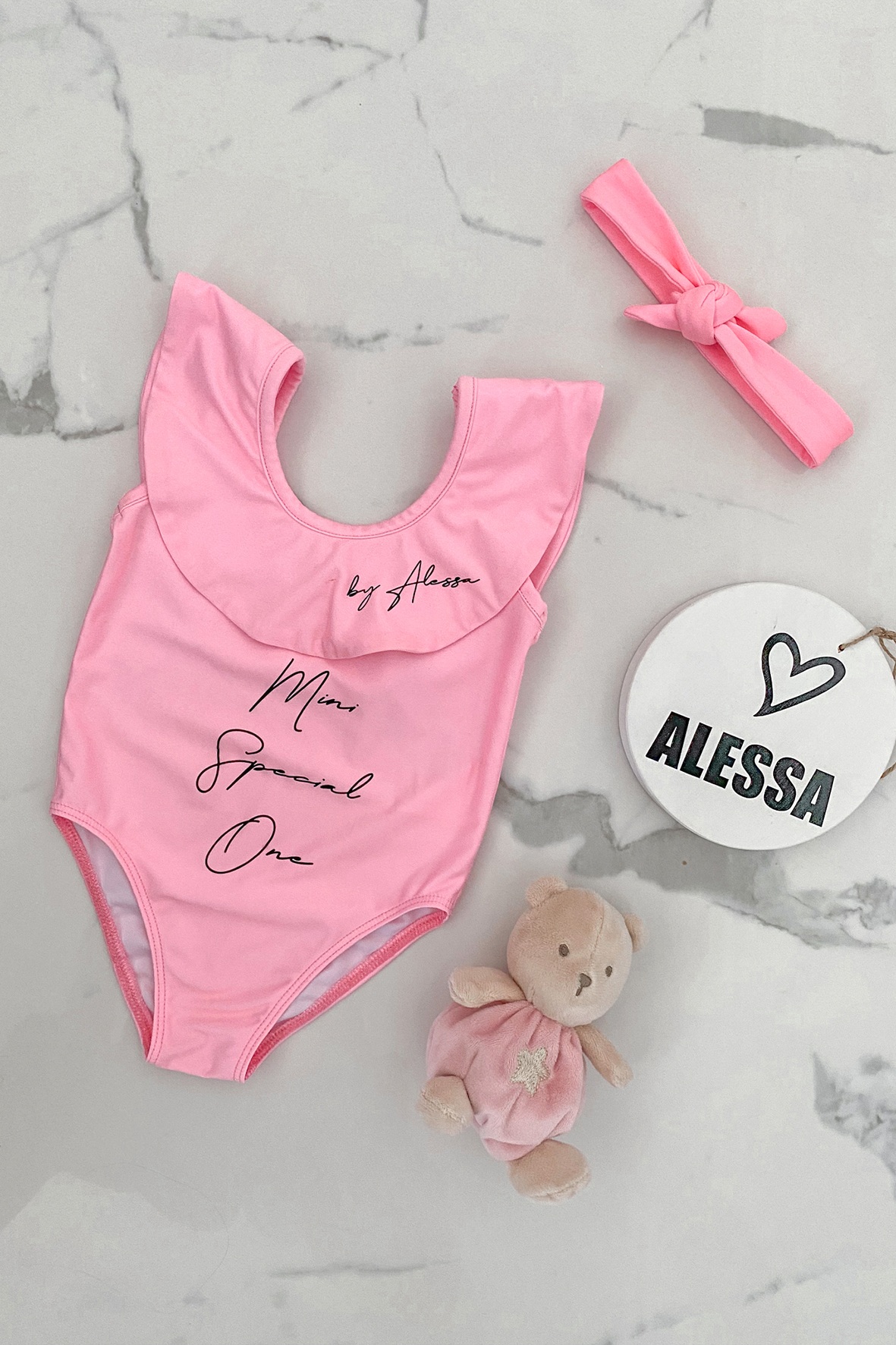 Eternal Sunshine mini Лента за глава - Light Pink - Изображение 7