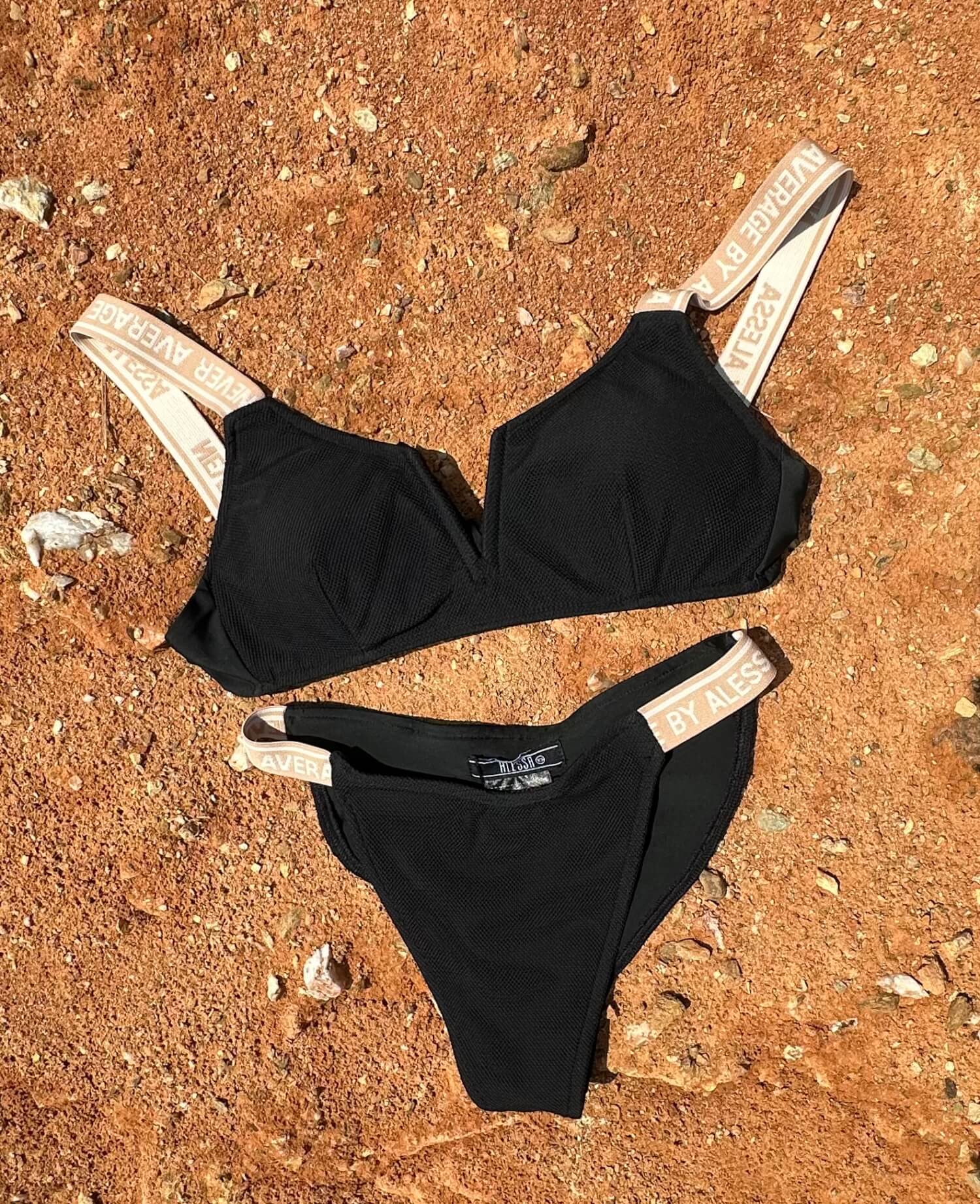 Palm Springs Chic Бански Топ - Black - Изображение 18