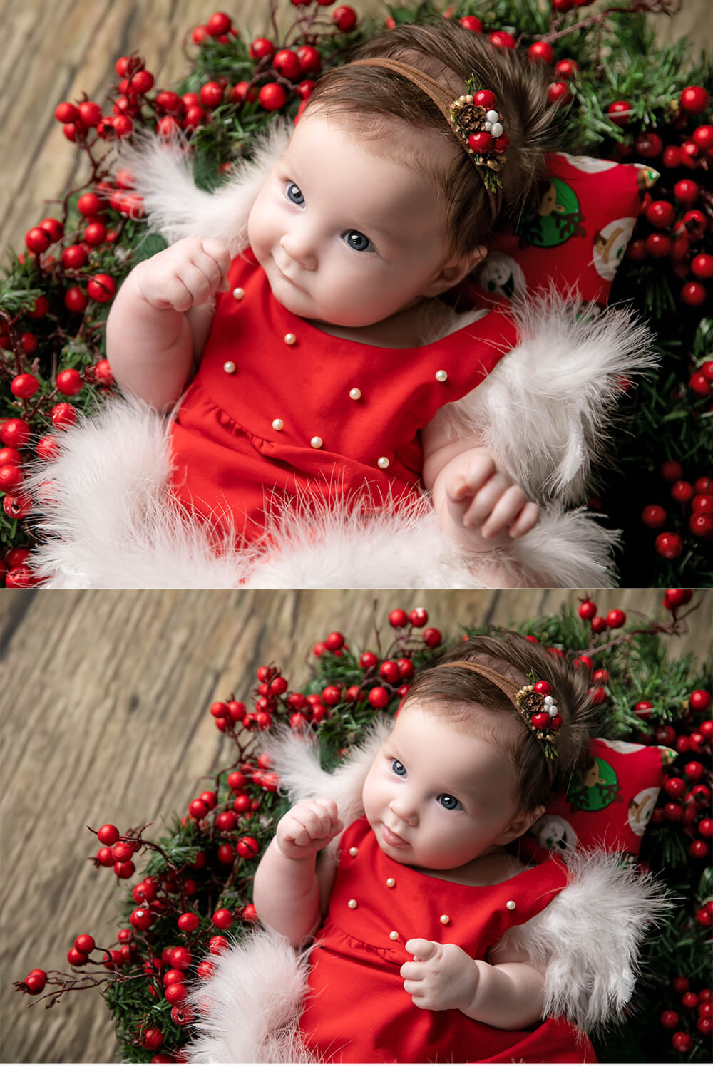 Alessa mini Red рокля с бели пера - Изображение 7