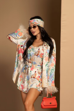 Sunset Sensation Риза С Естествени Пера