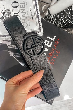 Alessa logo черен колан - черна тока