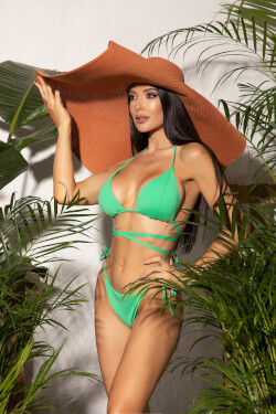 Ocean's Charm Бански Топ С Повдигащ Ефект - Green