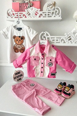 Feel This Moment Mini Яке От Деним - Pink