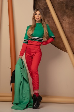 Heaven-like Панталон От Плетиво - Red