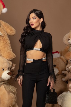 Hit The Dance floor Кроп-Топ - Silver Crystal