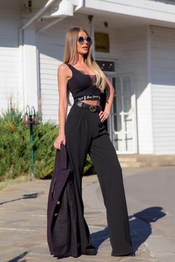 Alessa loves you панталон - черен