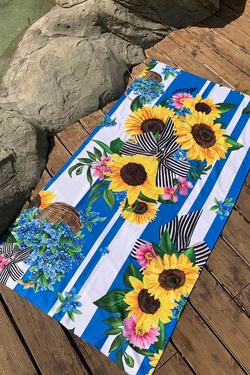 Keep on shining плажна хавлия - синьо