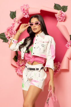 Summer Nights Sass Късо Яке - handmade