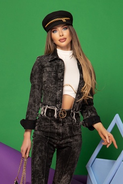 Lovely Reminder Яке От Деним - Черно