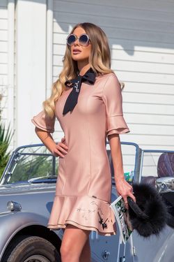 Miss Melania коктейлна рокля - nude