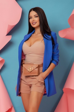 Charm You oversize Блейзър - Син