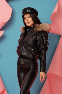 Ask about me Кожено Яке - Тъмен Никел Синджир