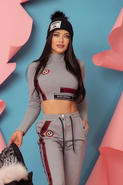 Real Deal Кроп-Топ - Сив