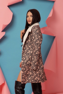 Alessa Luxury Палто с Еко Астраган