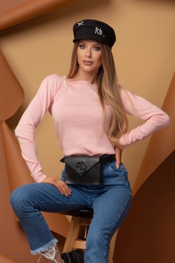 Sweet Disguise Пуловер От фино Плетиво - Sweet Pink