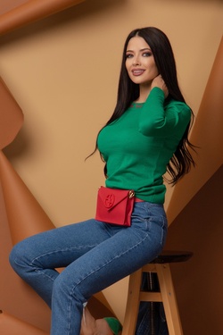 Sweet Disguise Пуловер От фино Плетиво - Bright Green