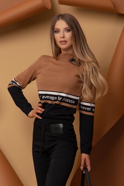 Heaven-like Пуловер От Плетиво - Coca Mocha