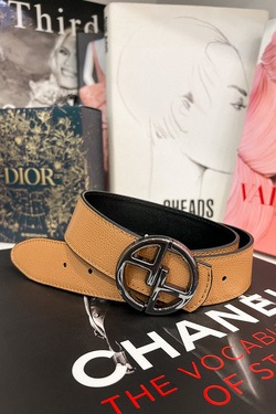 Alessa logo телесен-черен колан - тъмен никел тока