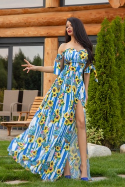 Keep on shining maxi рокля - синьо