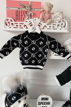 Alessa mini Religion Блуза от плетиво - черна